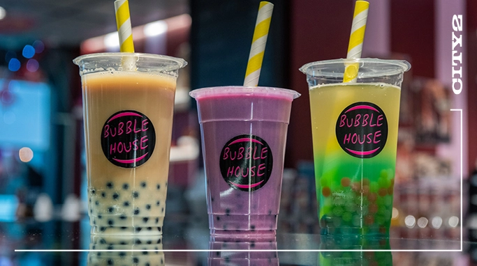3 smagsvarianter af bubble tea hos Bubble House i City2